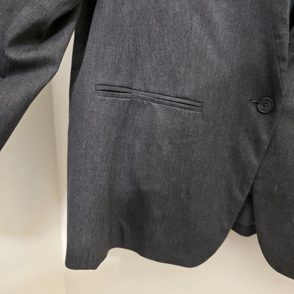 OLD NAVY size XXL Classic Twill Pixie Notched Lapel Single Button Blazer Gray‎
